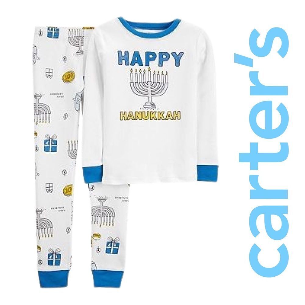 Carter's Hanukkah Top & Bottoms Pajama Set Boys Size 4T
NWT